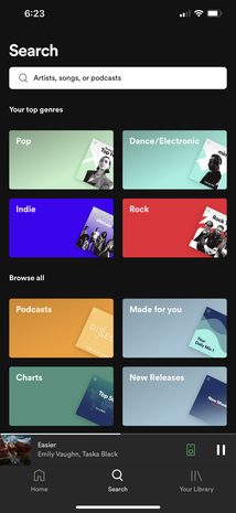 Spotify not in app store
