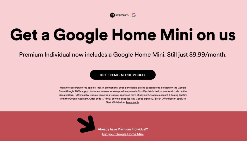 Is the free google home mini from spotify a scam email